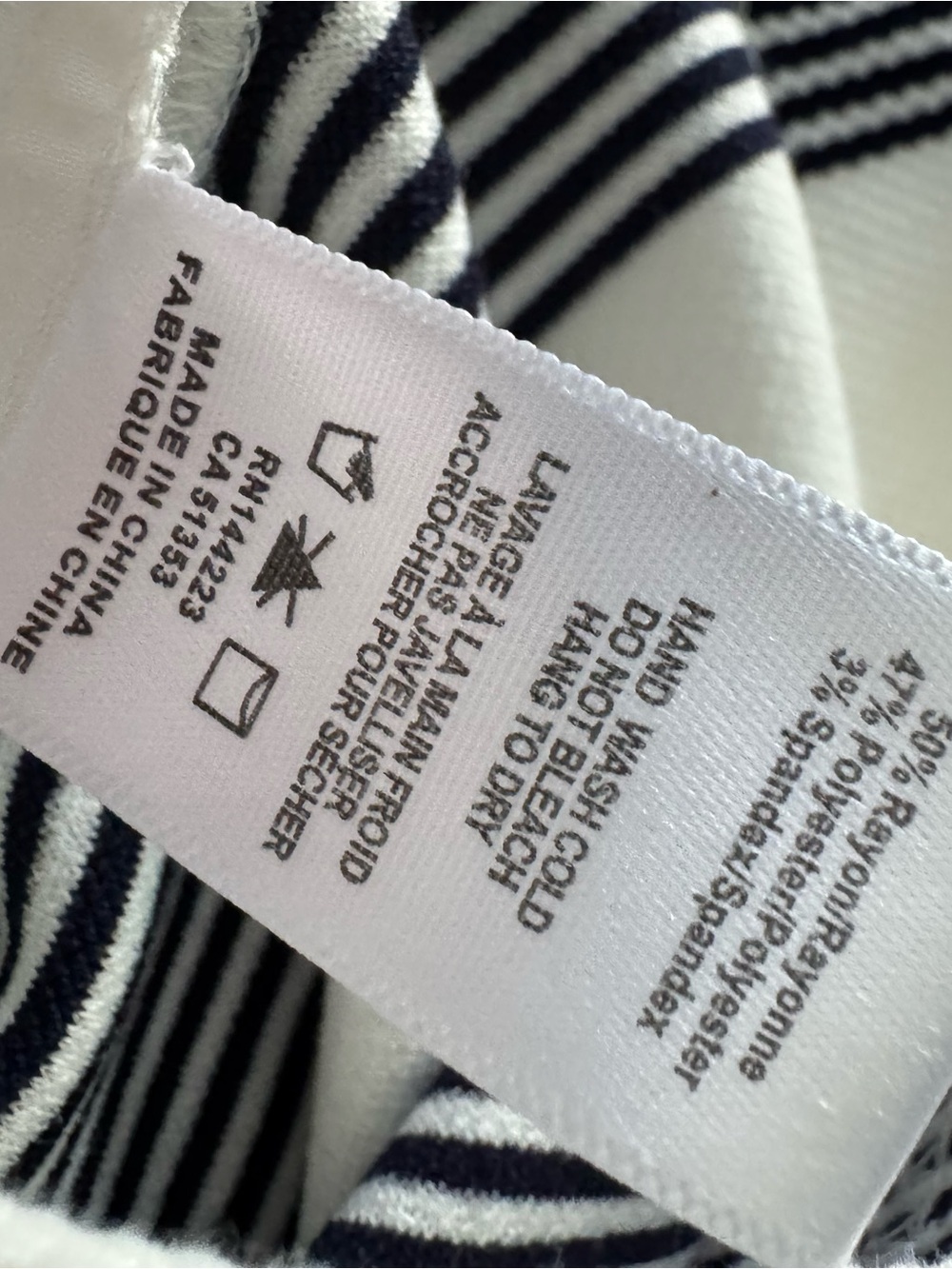 Anthropologie bishop + young Black and White Striped Twist-Front Top - Picture 12 of 13